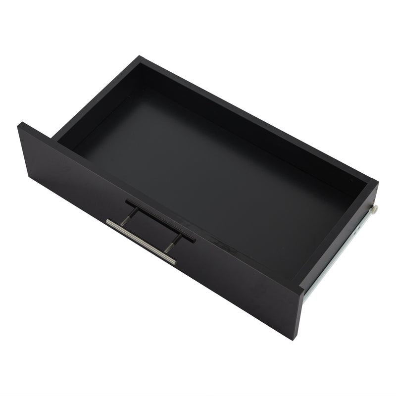 Vitrine haute noire éclairage LED grande porte 3 titoirs KARCILS