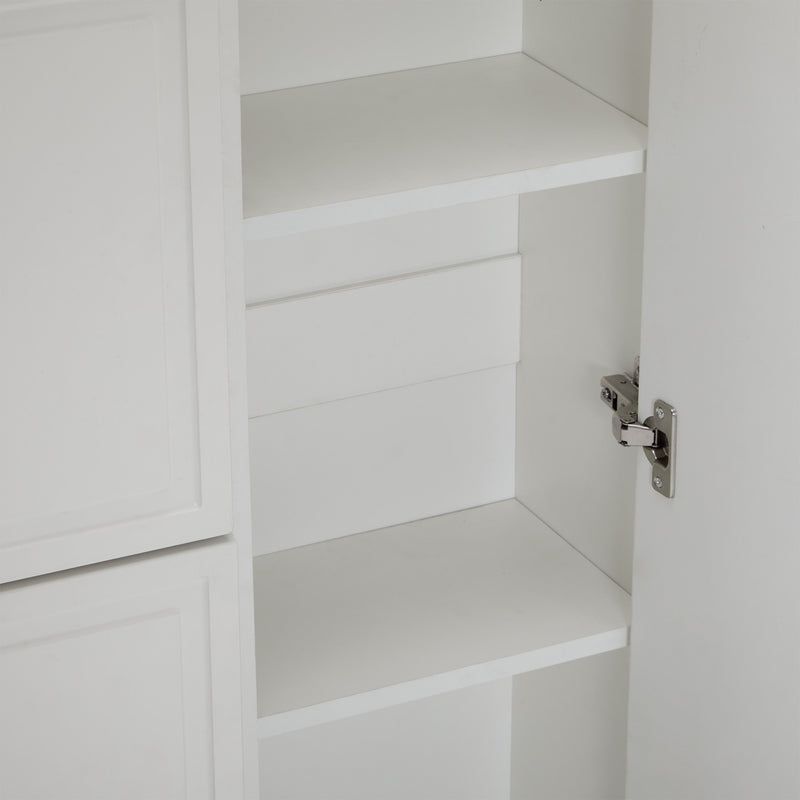 Meuble à chaussures blanc avec tiroirs, étagères réglables KINKREK WHITE