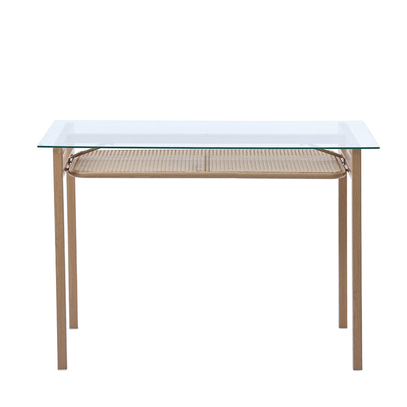 Ensemble Table à manger en verre de style rétro avec 4 chaises en velours vert LOSSIRS+YUHRAR GREEN