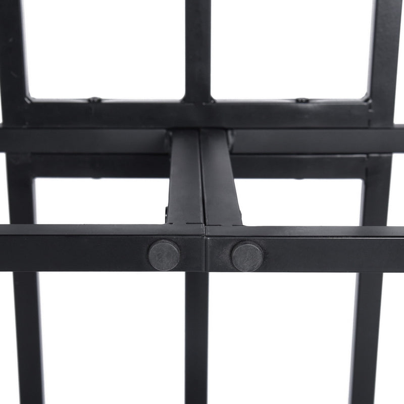 Lit double métallique noir sommier lattes rangement sous lit 200*150*30cm MUSEL KING BLACK