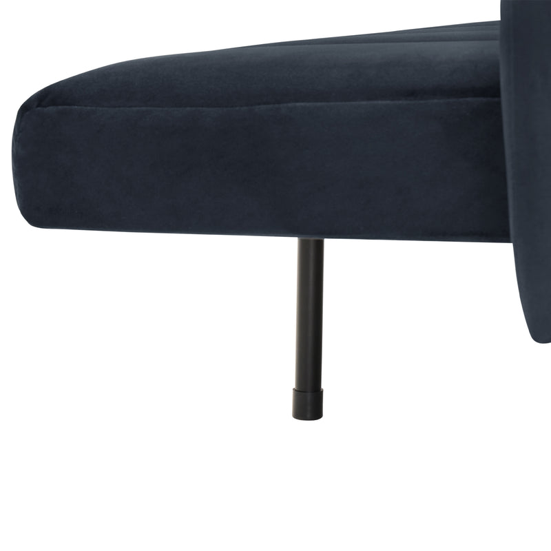 Canapé convertible 3 places noir en velours avec dossiers 5 positions MEZEDS