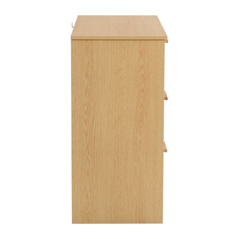 Buffet moderne à 4 tiroirs en effect bois et rotin tressé 4 tiroirs MISTRALGUST