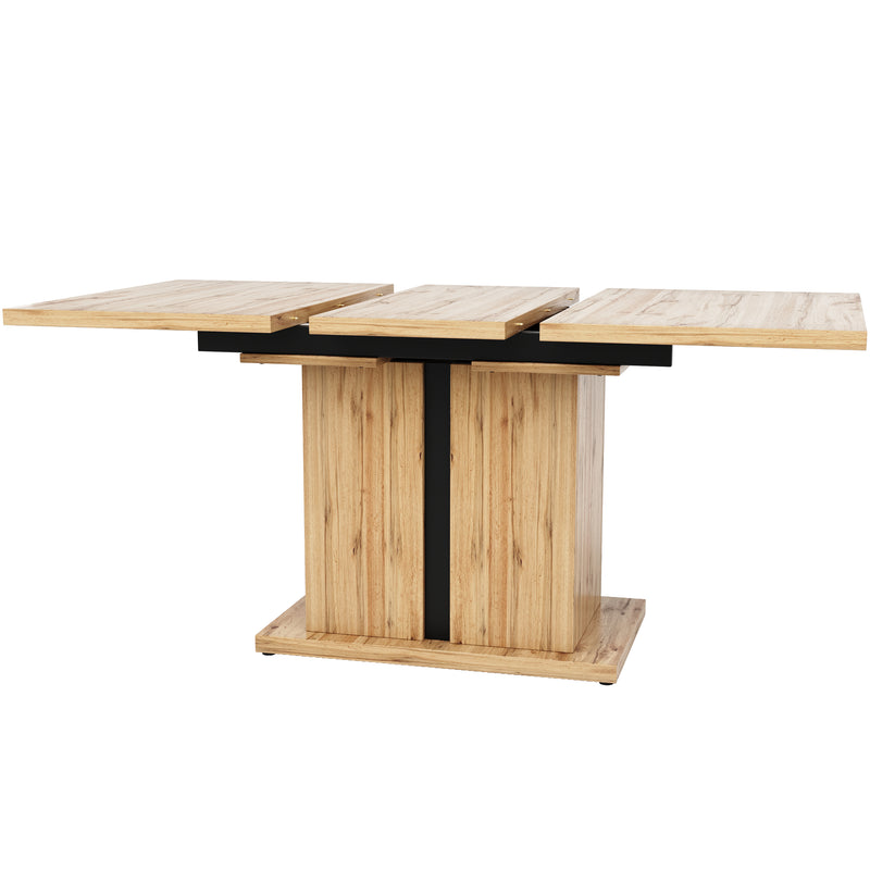 Table de salle à manger extensible effet bois (119–158,5 x 80 cm) NATED
