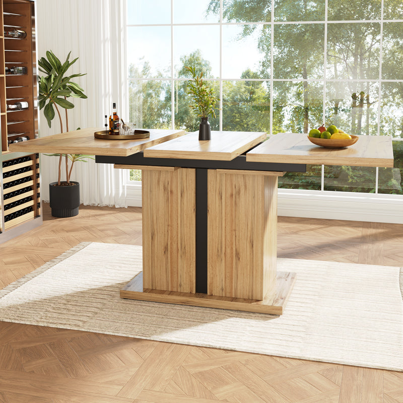 Table de salle à manger extensible effet bois (119–158,5 x 80 cm) NATED