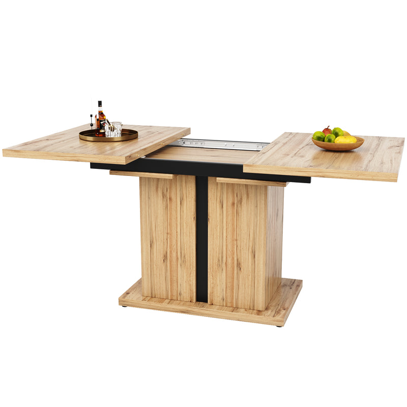 Table de salle à manger extensible effet bois (119–158,5 x 80 cm) NATED