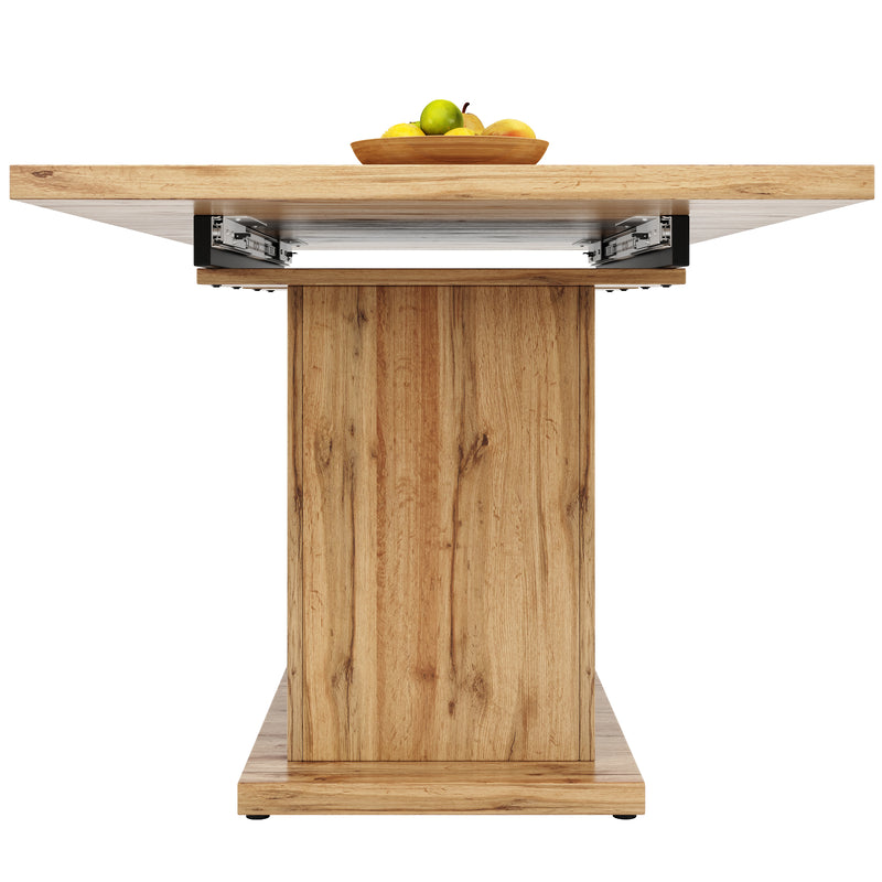 Table de salle à manger extensible effet bois (119–158,5 x 80 cm) NATED