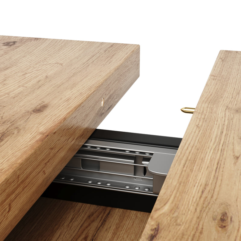 Table de salle à manger extensible effet bois (119–158,5 x 80 cm) NATED