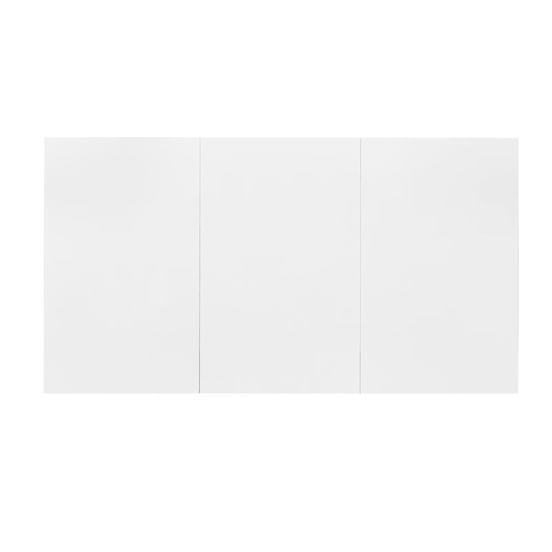 Table basse moderne blanche brillante avec plateau coulissant et 2 tiroirs 100x55x35cm NUTRIENT
