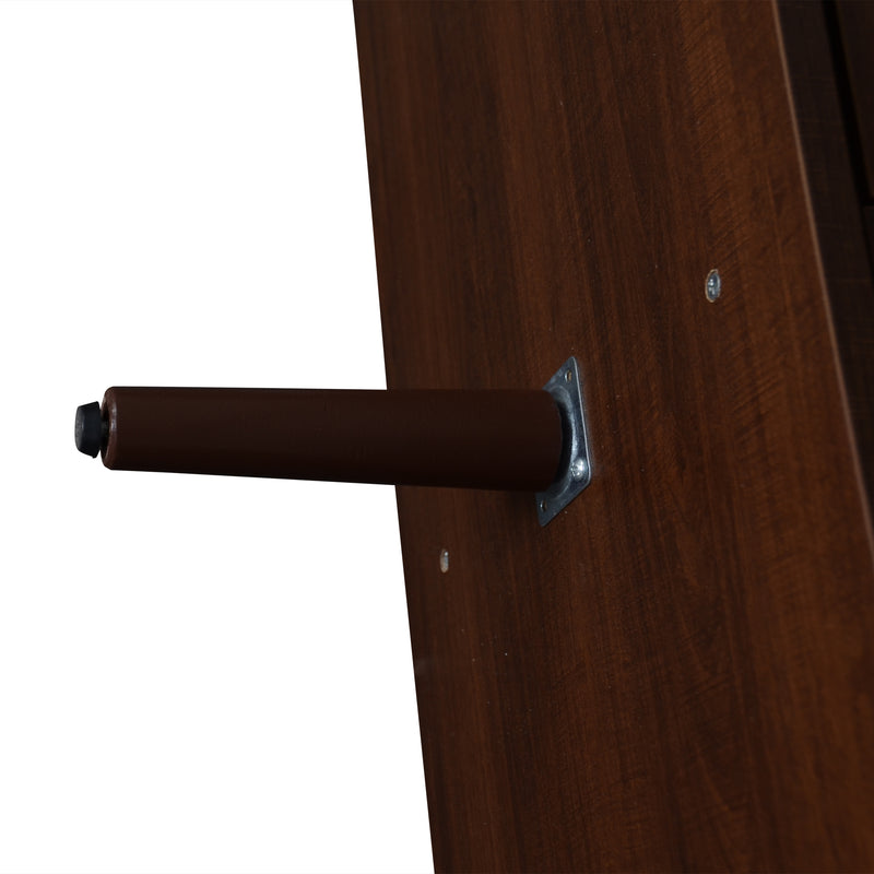 Meuble TV effet marron noyer portes en rotin 2 portes 2 tiroirs CEDARSONG