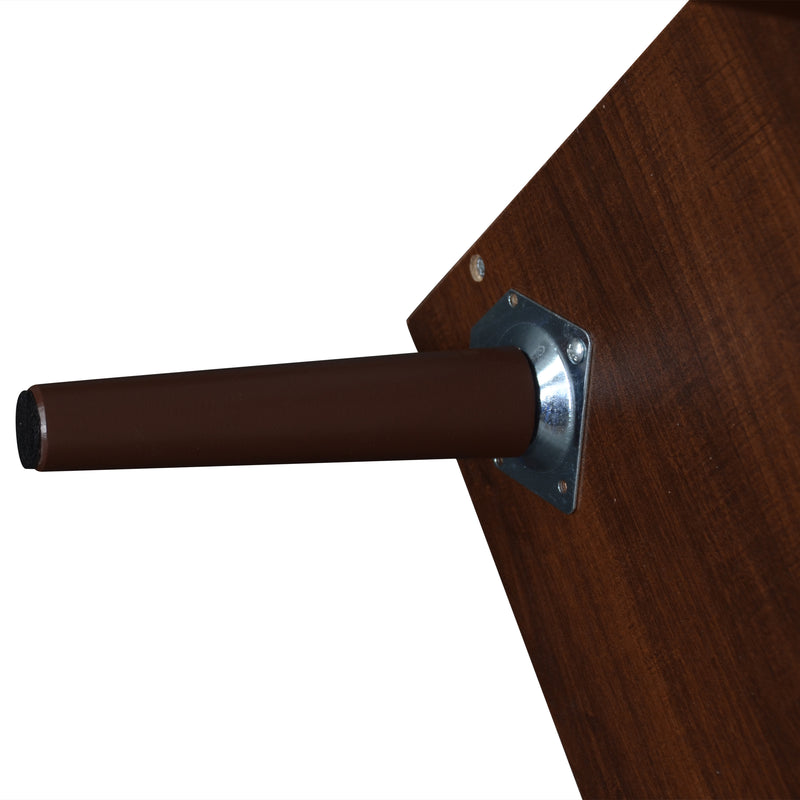 Meuble TV effet marron noyer portes en rotin 2 portes 2 tiroirs CEDARSONG