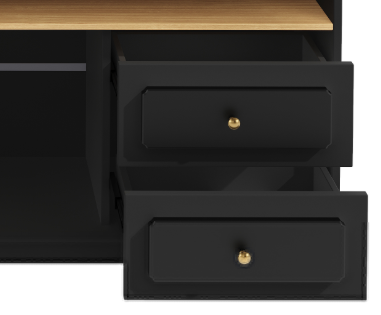 Table de bar rotative multifonctionnelle noire et effet bois avec rangement Intelligent OVEOX BLACK