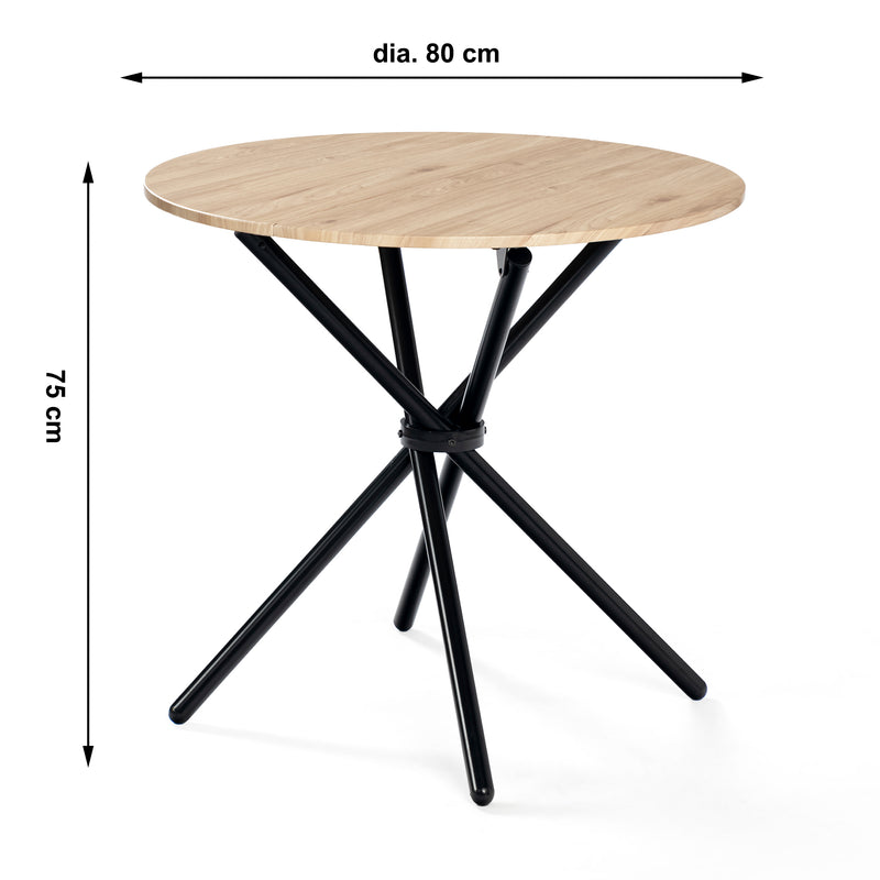 Ensemble table et 2 chaises de salle à manger style industriel et pivotant FONTANA KD 80CM DARK +CALIFORNIA KD SUEDE BROWN SWIVEL