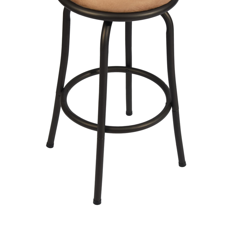 Lot de 2 tabourets de bar pivotants style bistrot marron repose pieds 2 hauteurs assises possibles 62/73cm PISTIL 29 INCH