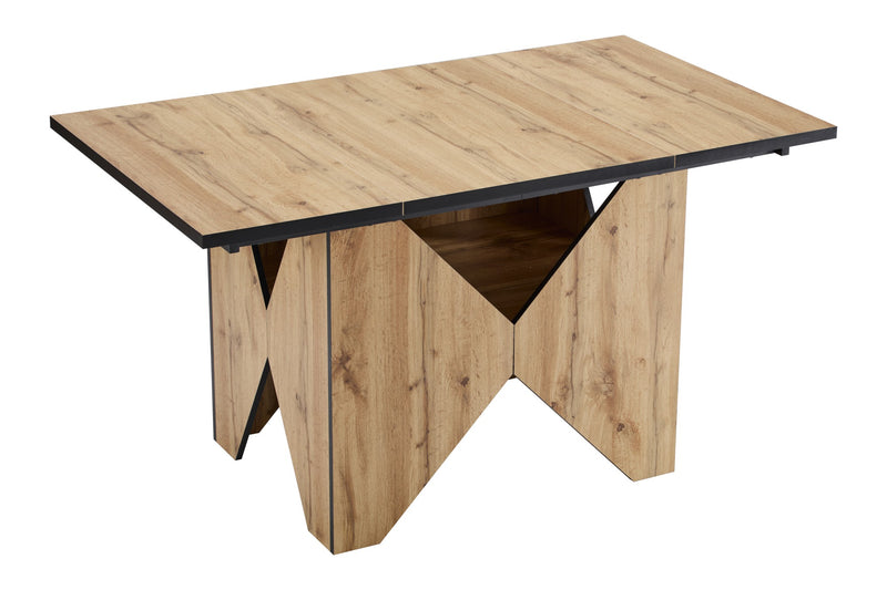 Table de salle à manger effet bois pour 4-6 personnes 138,5*80*75cm QUNZIL