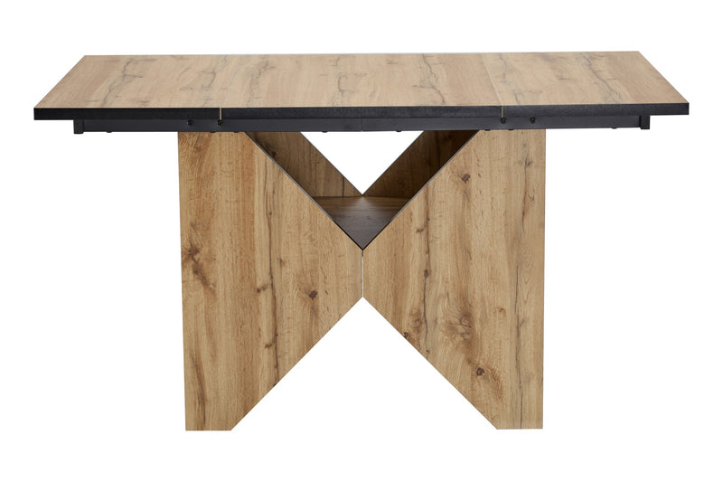 Table de salle à manger effet bois pour 4-6 personnes 138,5*80*75cm QUNZIL