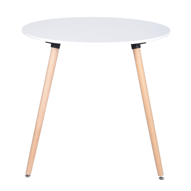 Table de salle à manger ronde scandinave blanche en bois 80*80*74cm ROOKIE ROUND