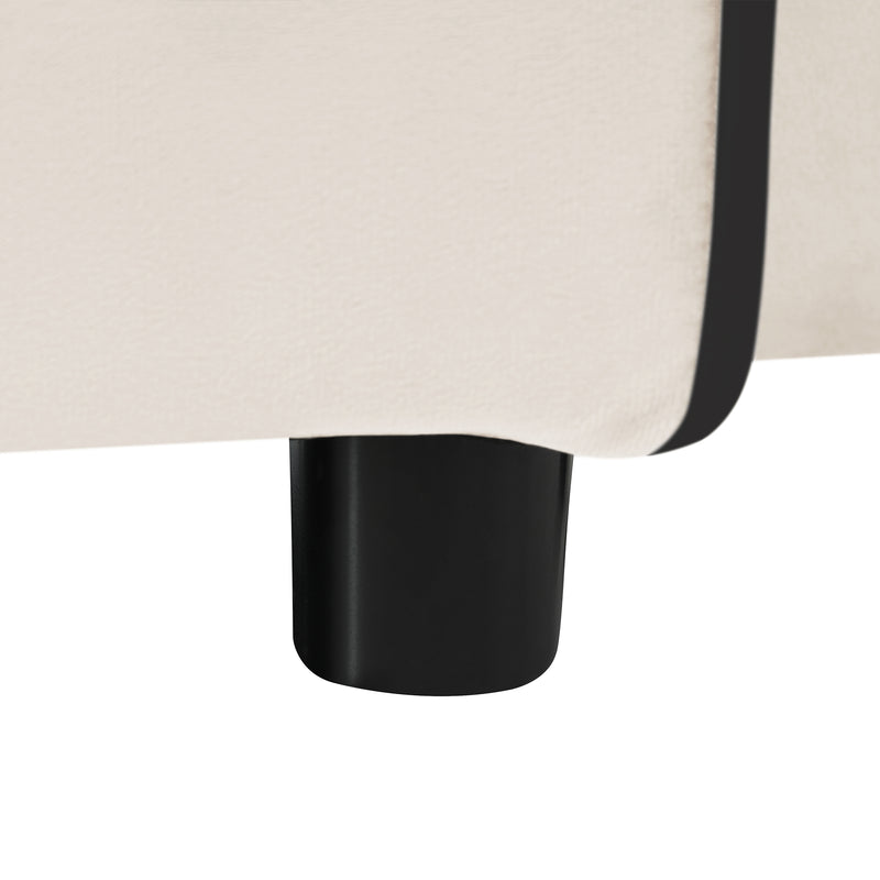 Fauteuil relax manuel convertible 3-en-1 beige velours support téléphone RAINGET