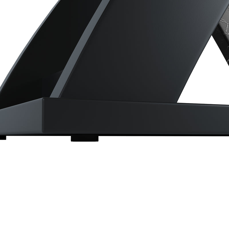 Table à manger extensible effet marbre noire 120-160cm pieds croisés RAYSTREAK