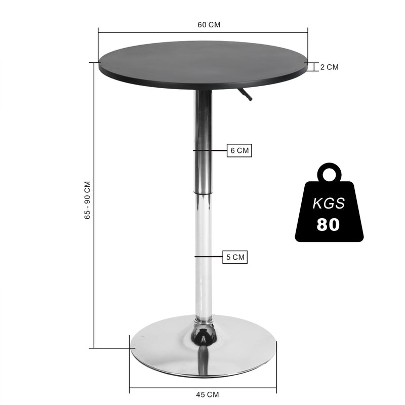 Table de bar design scandinave ronde SAKURU