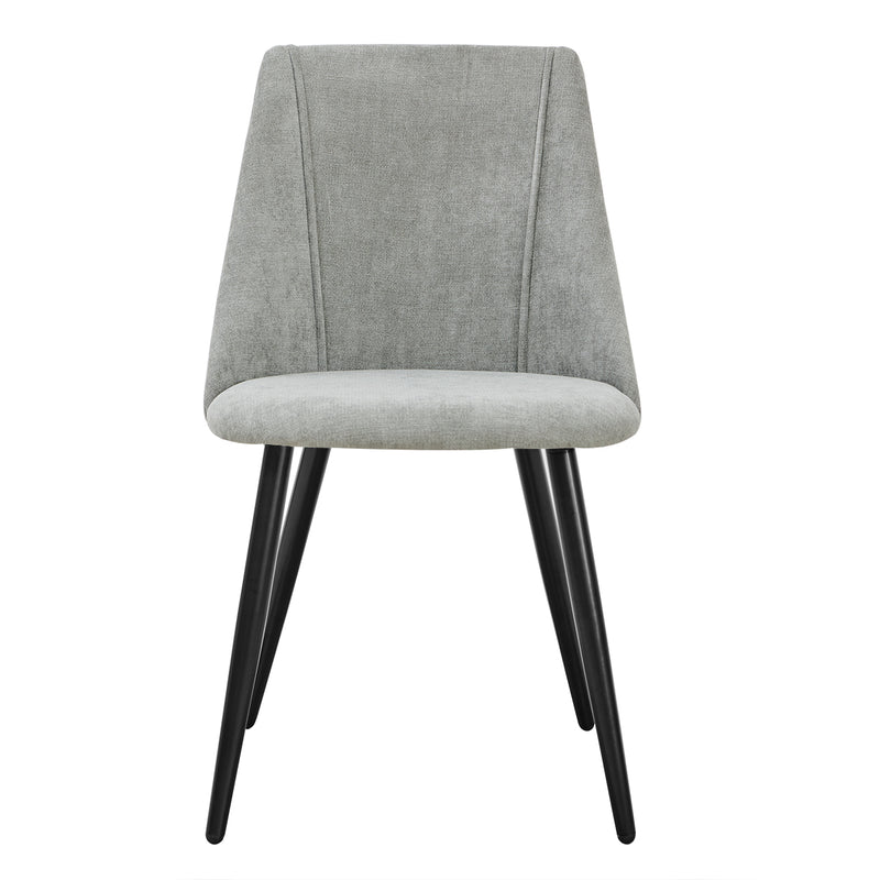 Set mit 2 skandinavischen Esszimmerstühlen aus grauem Stoff SMEG TERRY GREY BLACK BEG UKFR
