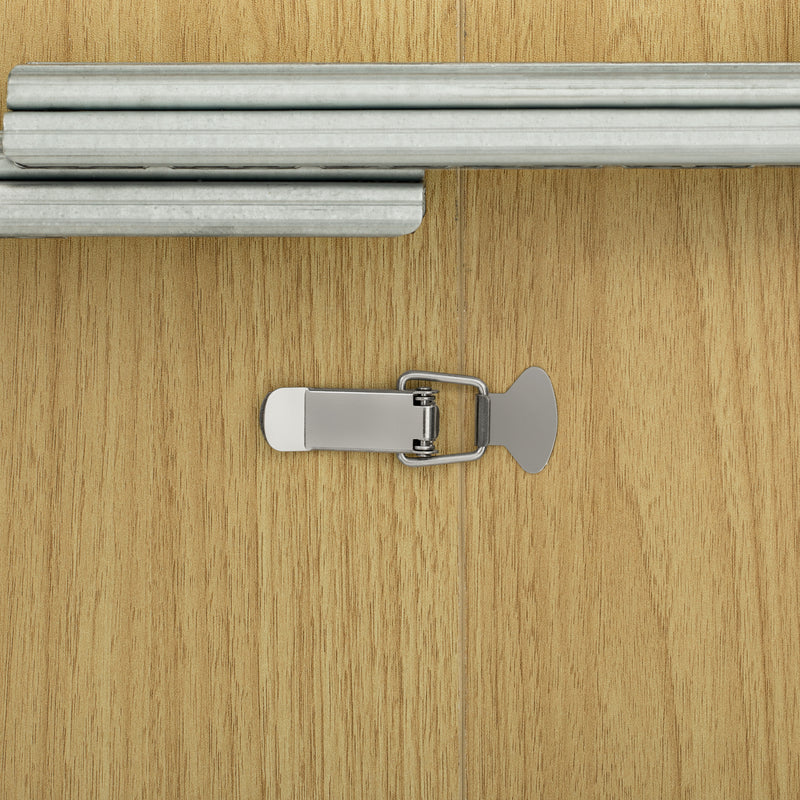 Îlot de cuisine mobile et table à manger extensible avec roulettes, éclairage LED avec prises intégrées (blanc et bois naturel) SALNIED