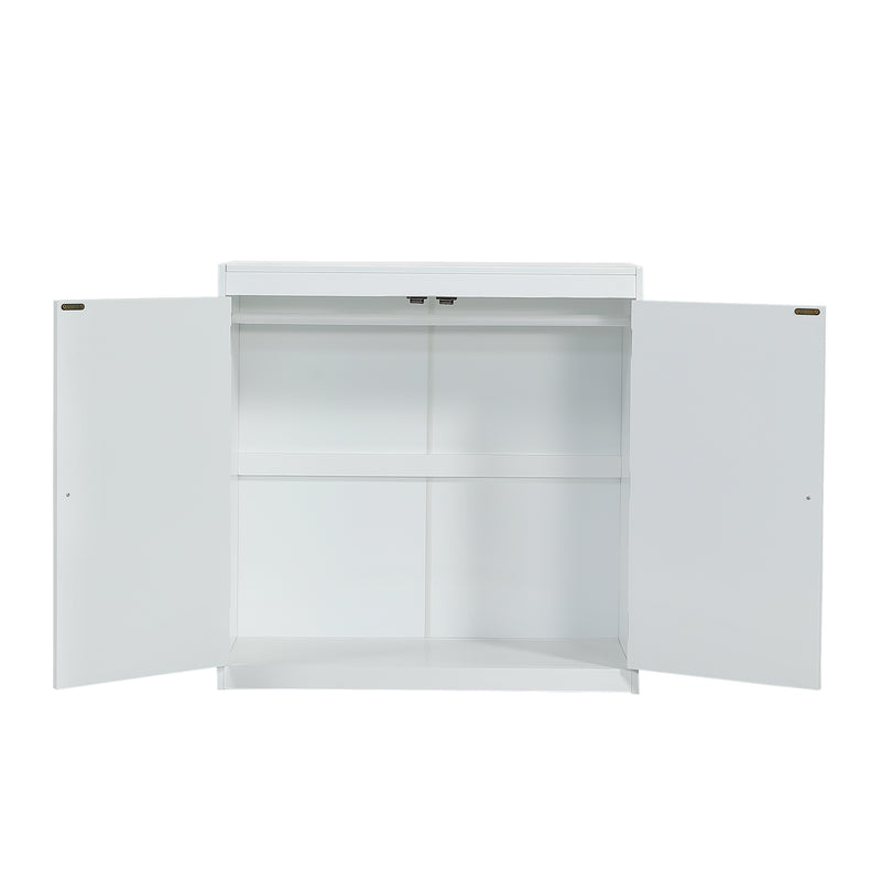 Lit cabane superposé enfants blanc & vert avec toit, fenêtres, armoire et étagères SCREXITS