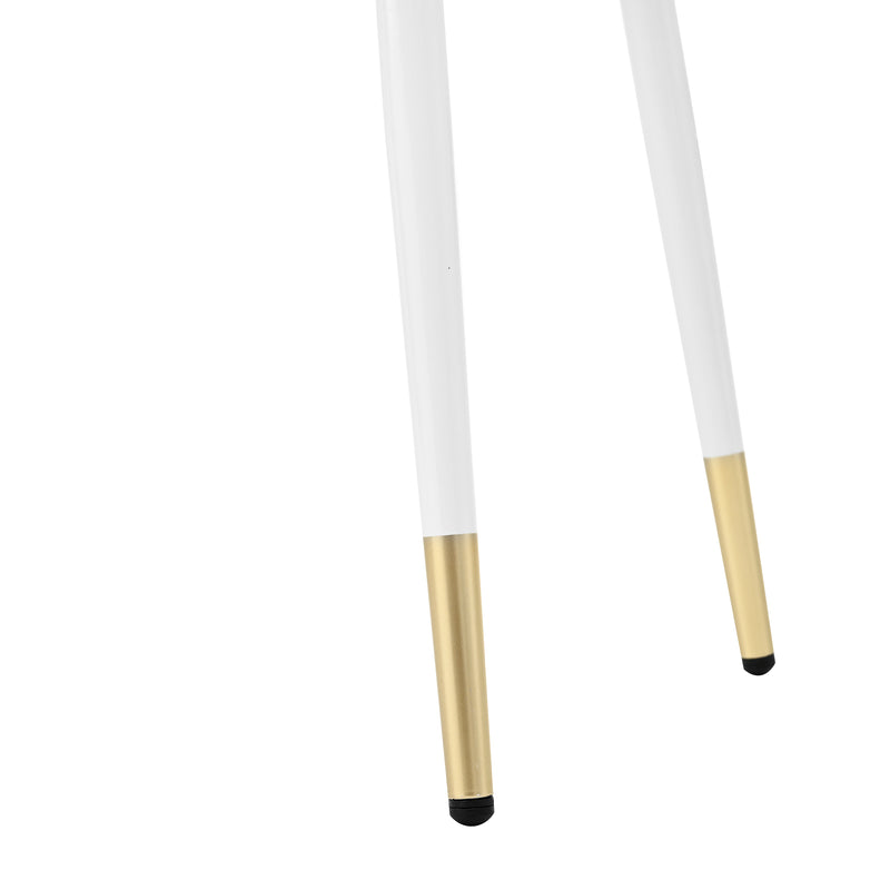 Coiffeuse blanc avec miroir éclairage LED, 4 tiroirs et vitrine personnalisable SIMULAT