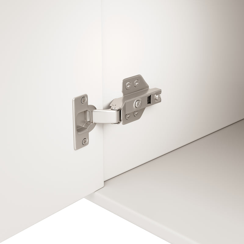 Buffet blanc portes à motif ondulé 4 portes, poignées et pieds dorées SOLARSILT