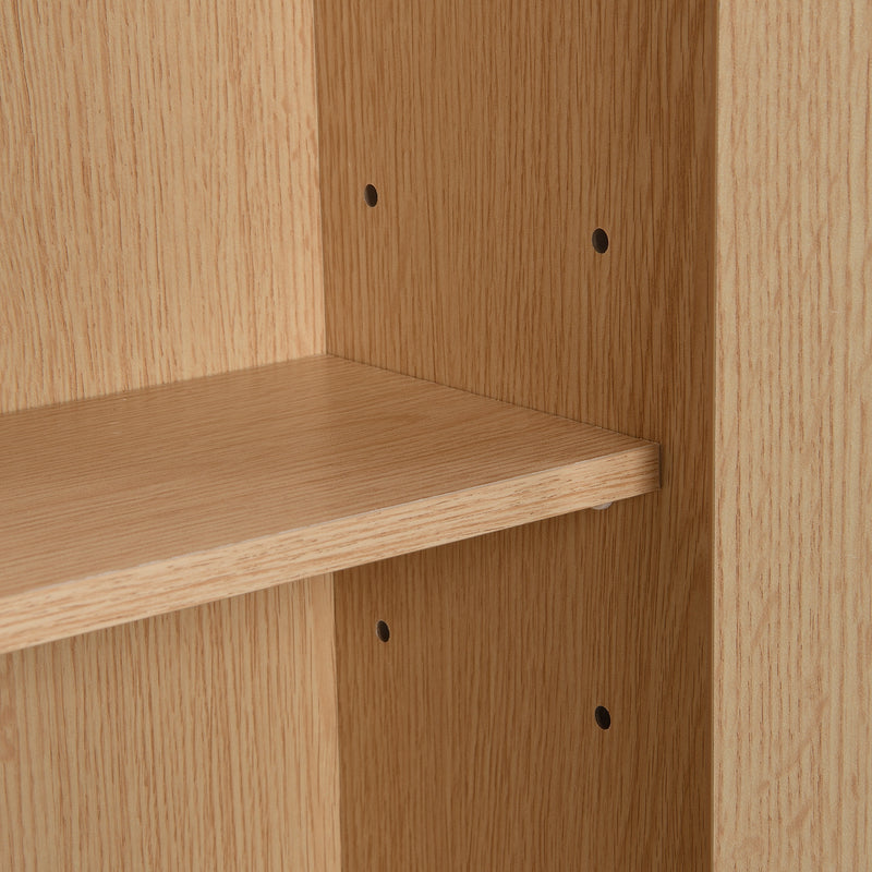 Meuble à chaussures naturel en effect bois clair et rotin avec 3 abattants STEAMERIME