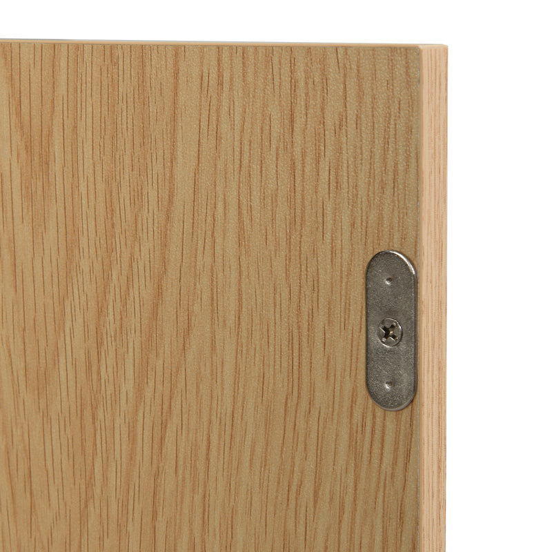 Meuble à chaussures naturel en effect bois clair et rotin avec 3 abattants STEAMERIME