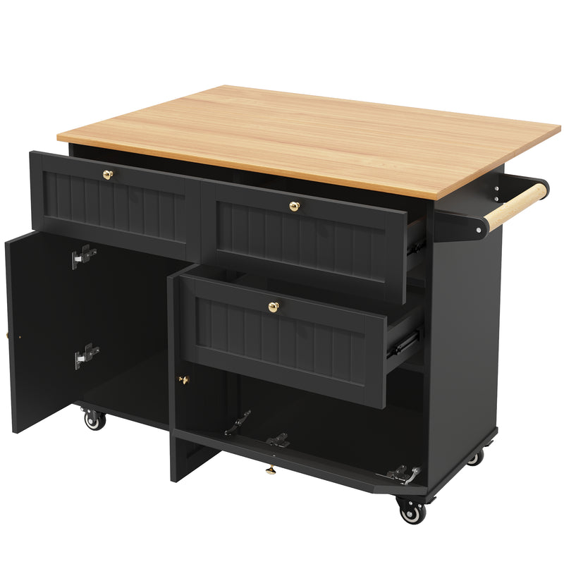 Chariots de cusisine noire extensible scandinaveen MDF avec roulettes TICUILS BLACK