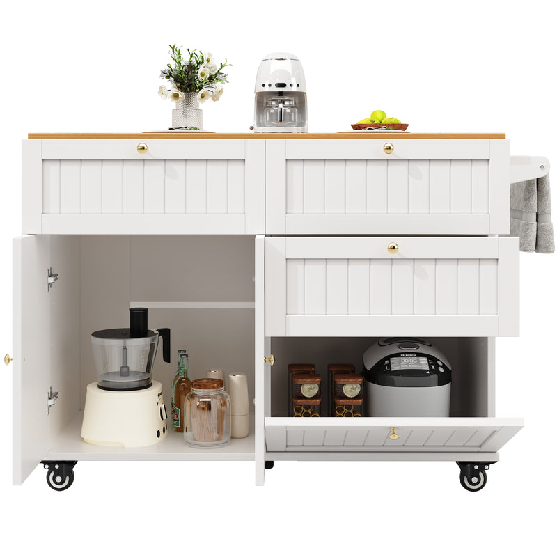 Chariots de cusisine noire extensible scandinaveen MDF avec roulettes TICUILS WHITE