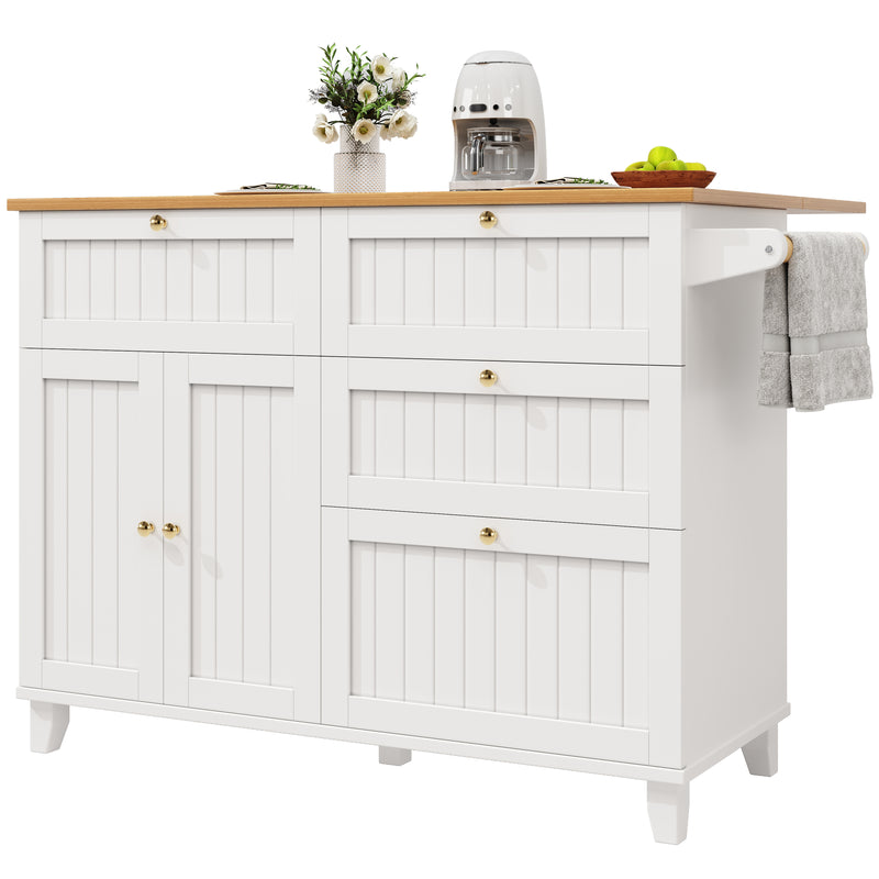 Chariots de cusisine noire extensible scandinaveen MDF avec roulettes TICUILS WHITE