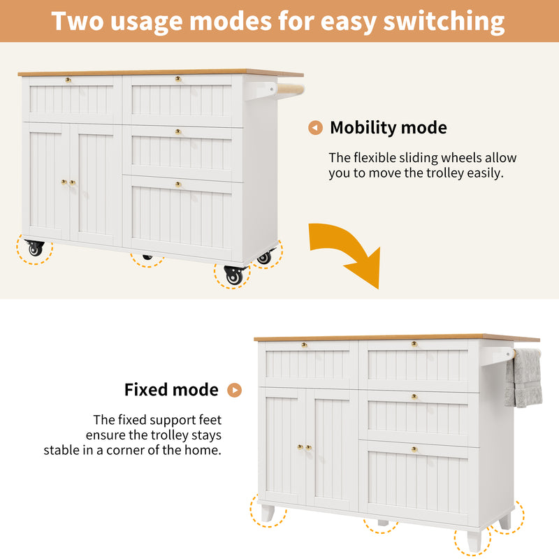 Chariots de cusisine noire extensible scandinaveen MDF avec roulettes TICUILS WHITE