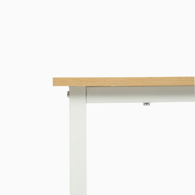Moderner Schreibtisch mit fünf Regalen in Weiß und Eichenholz WEEKS