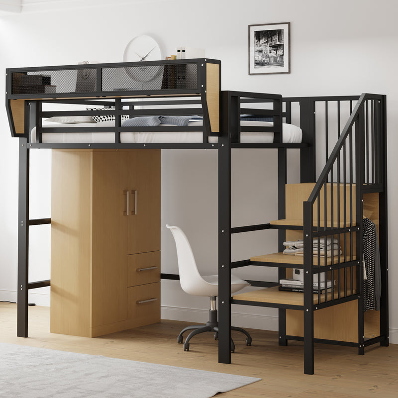 Armoire effet bois naturel avec double porte, et 2 tiroirs 70x40x135cm WAXINGHORN