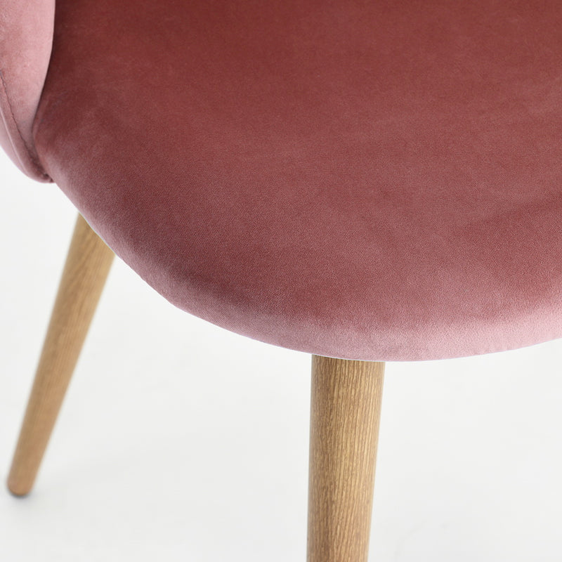 Ensemble table et 4 chaises effet marbre et velours rose/ gris WHALEN MARBLE TABLE BG+ZOMBA ROSE+ZOMBA GREY