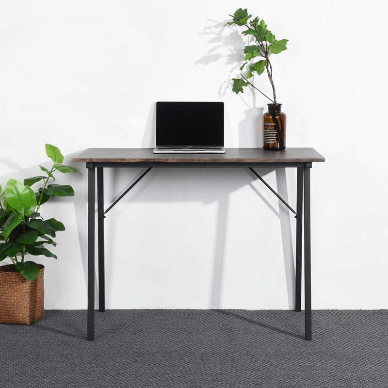 Moderner industrieller schwarzer Schreibtisch mit Naturholzeffekt AMABEL WOOD