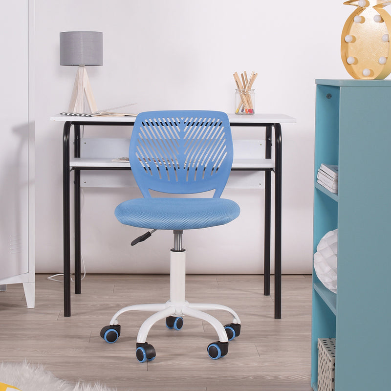 Chaise de bureau pour enfant bleu à roulettes CARNATION BLUE