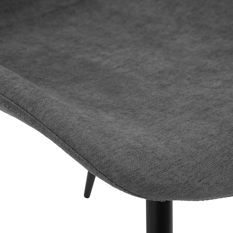 Lot de 2 chaises de salle à manger en tissu gris CASEMIRO FABRIC GREY