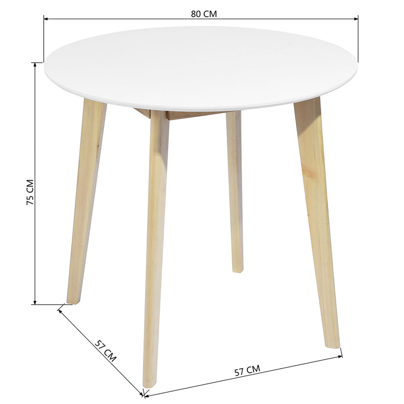 Mesa de comedor escandinava redonda CURRENCY ROUND