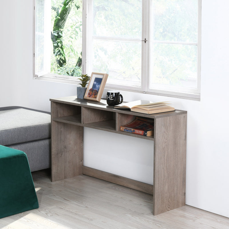 MASHA Juego de muebles de combinación de oficina en casa retro de madera con efecto de roble de 4 piezas