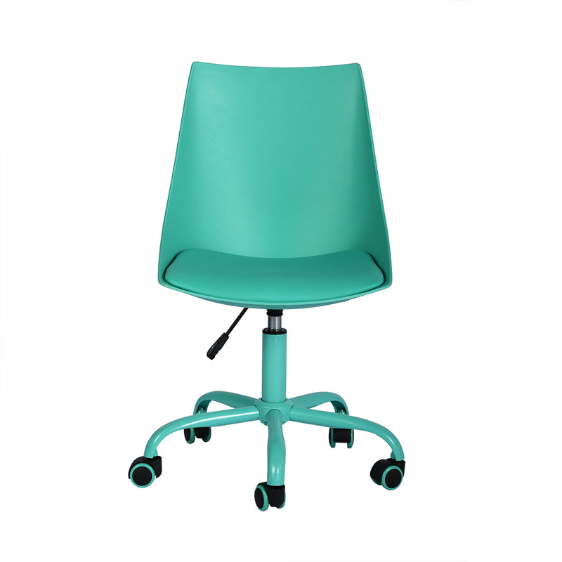 Chaise de bureau scandinave verte ajustable et pivotante à roulettes MOORISH GREEN