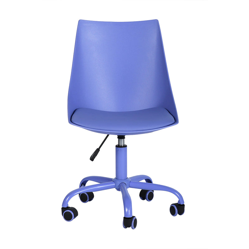 Chaise bureau scandinave hauteur ajustable pivotant à roulettes résine violet MOORISH PURPLE