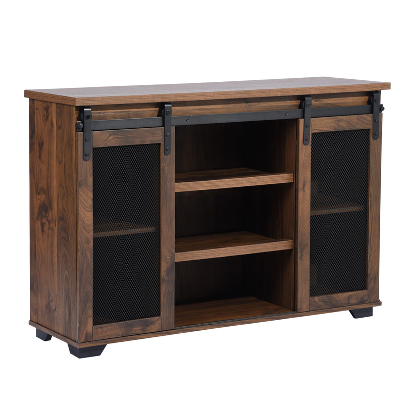 Buffet antique vintage noyer cosy avec rangements NEWBARN TV STAND