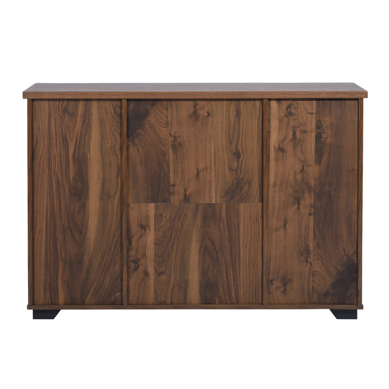 Buffet antique vintage noyer cosy avec rangements NEWBARN TV STAND