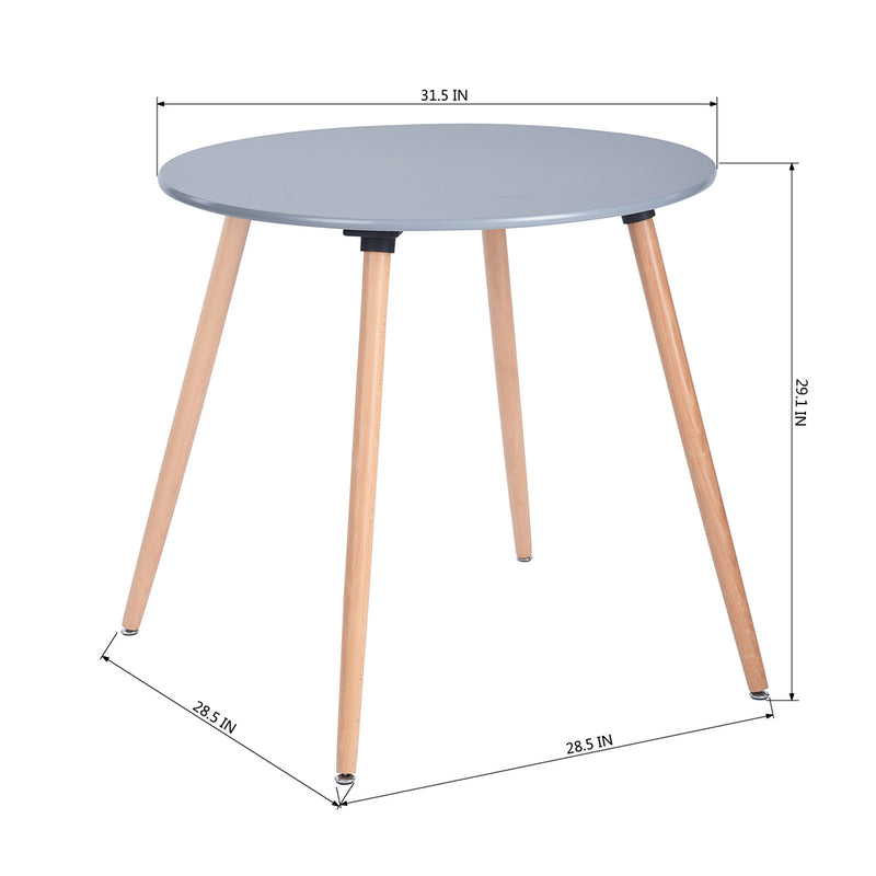 Table de salle à manger ronde scandinave grise en bois 80*80*74cm ROOKIE ROUND TOP GREY Ⅰ