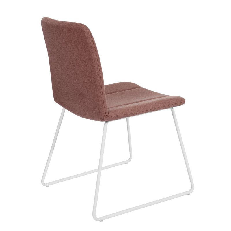 Conjunto de 2 sillas de comedor de diseño cómodas rojas SUED ROJO OSCURO