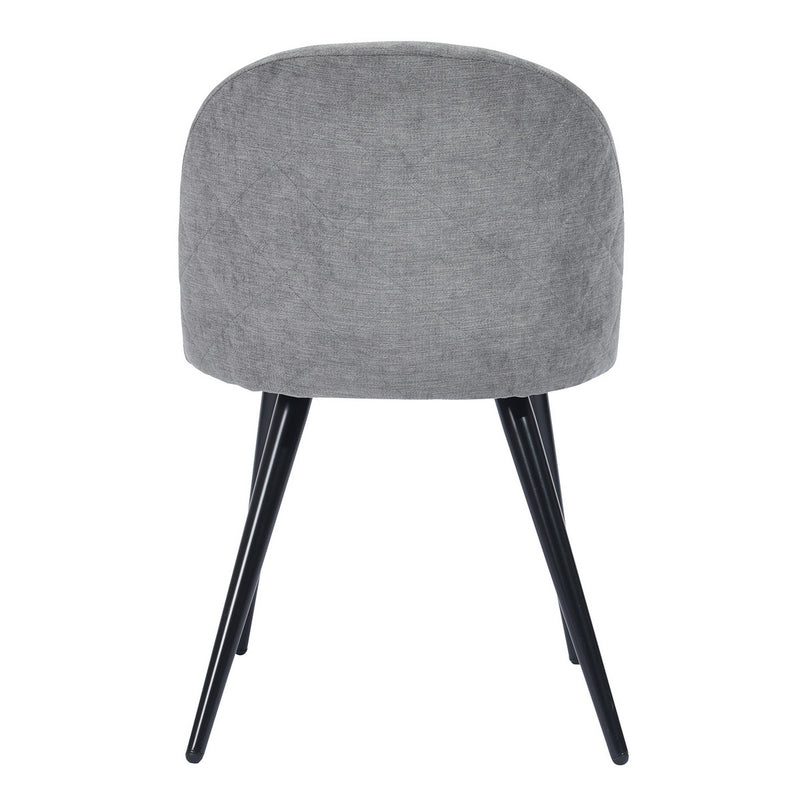 Conjunto de 2 sillas de comedor escandinavas en tejido gris ZOMBA TELA TERCIOPELO GRIS